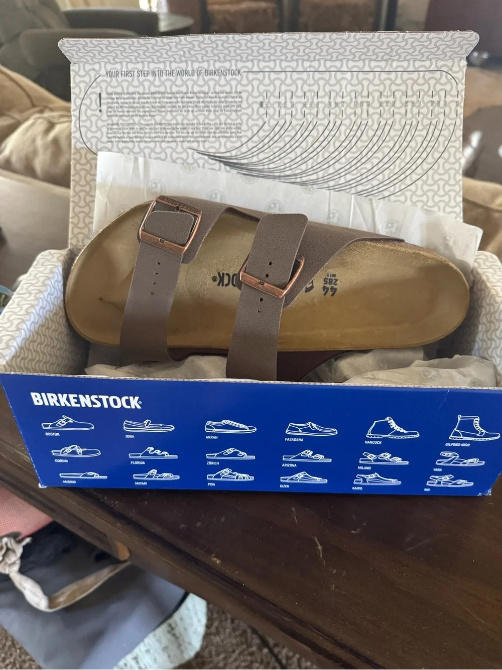 Birkenstock Arizona Two-Strap Sandal in Mocha Brown